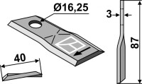 Rotorklinge 87x40mm 2