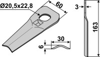 Rotorklinge 163x60mm 2