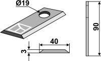 Rotorklinge 90x40mm 2