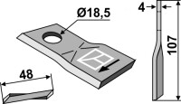 Rotorklinge 107x48mm 2