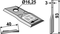 Rotorklinge 93x40mm 2