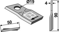 Rotorklinge 90x50mm 2