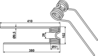 Heuwenderzinken Ø9,5 2
