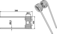 Heuwenderzinken Ø9,5 2
