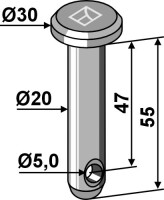 Splintbolzen Ø20x55 2