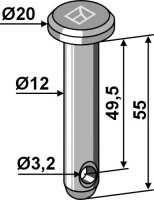 Splintbolzen Ø12x55 2