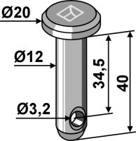 Splintbolzen Ø12x40 2
