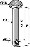 Splintbolzen Ø10x70 2