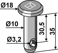 Splintbolzen Ø10x35 2