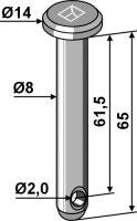 Splintbolzen Ø8x65 2