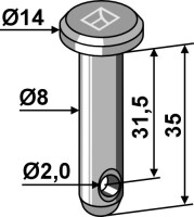 Splintbolzen Ø8x35 2