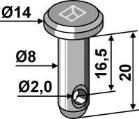 Splintbolzen Ø8x20 2