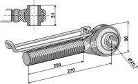 Spindel M42x3 - 200 2