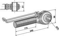 Spindel M42x3 - 170 2