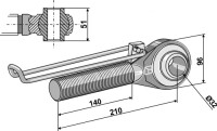 Spindel M42x3 - 140 2