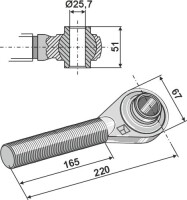 Spindeln M27x3 mit gehärteten Kugelaugen 2