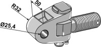 Gelenkkopf Schlepperseitig - M36x3 2