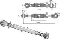 Oberlenker mit gehärteten Kugelaugen M36x3