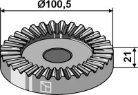 Klemmverstellscheibe Ø100,5 2