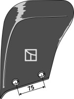 Düngereinlegerblech - links