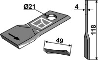 Rotorklinge 118x49mm 2
