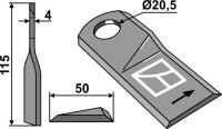 Rotorklinge 115x50mm 2