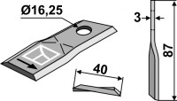Rotorklinge 87x40mm 2