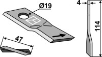 Rotorklinge 114x47mm 2