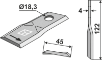 Rotorklinge 122x45mm 2