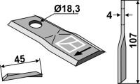 Rotorklinge 107x45mm 2
