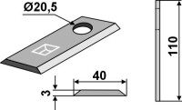 Rotorklinge 110x40mm 2