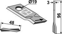 Rotorklinge 96x48mm 2