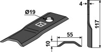 Rotorklinge 117x55mm 2