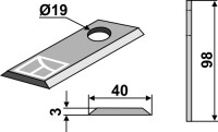 Rotorklinge 98x40mm