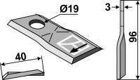 Rotorklinge 96x40mm 2