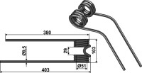 Heuwenderzinken Ø9,5 2