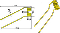 Heuwenderzinken Ø9,5 - links