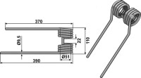 Heuwenderzinken Ø9,5 2