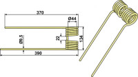 Heuwenderzinken Ø9,5 - links 2