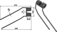 Heuwenderzinken Ø9 2