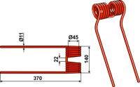 Heuwenderzinken Ø11 2