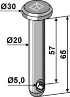 Splintbolzen Ø20x65 2