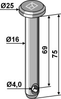 Splintbolzen Ø16x75 2