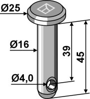 Splintbolzen Ø16x45 2