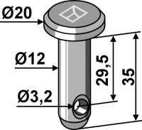 Splintbolzen Ø12x35 2