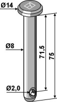 Splintbolzen Ø8x75 2