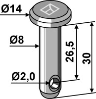 Splintbolzen Ø8x30 2