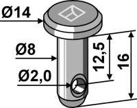Splintbolzen Ø8x16 2