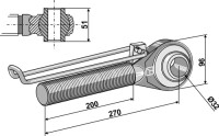 Spindel M42x3 - 200 2