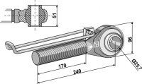 Spindel M42x3 - 170 2